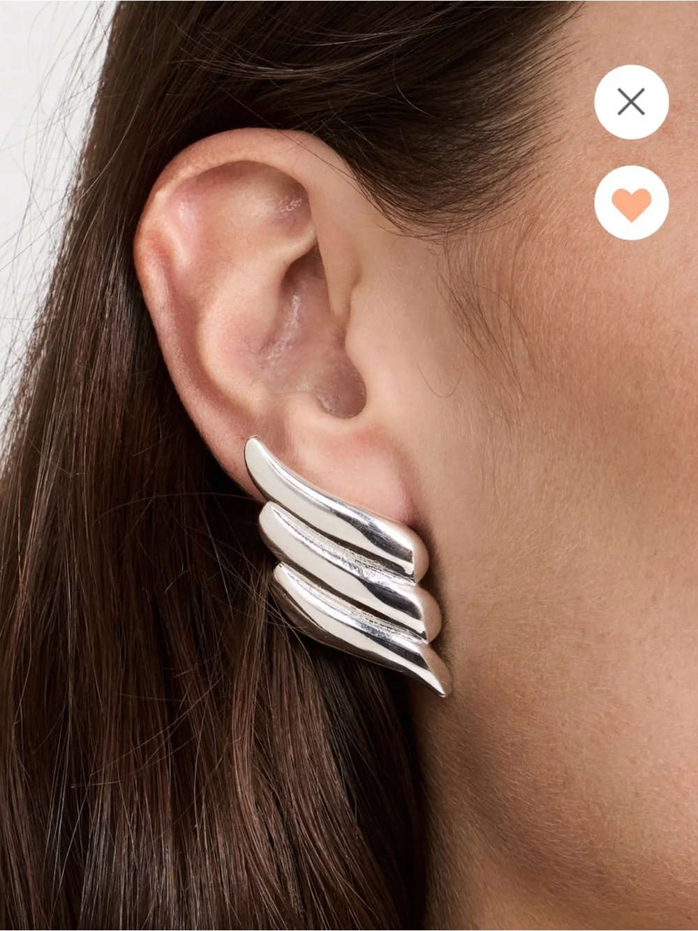 Heaven Mayhem Sterling Silver Wing Earring